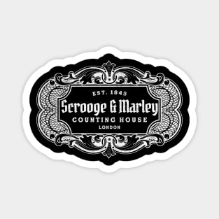 Scrooge & Marley Counting House London - Est. 1843 - vintage logo Magnet