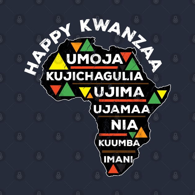 Happy Kwanzaa Africa Heritage Map Celebrate by BraaiNinja