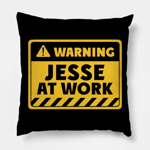 Jesse at work Pillow by EriEri