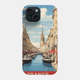 Bordeaux France Vintage Poster Tourism Phone Case