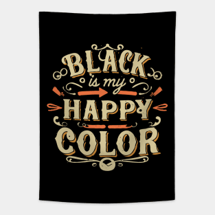 Black is My Happy Color Tapestry