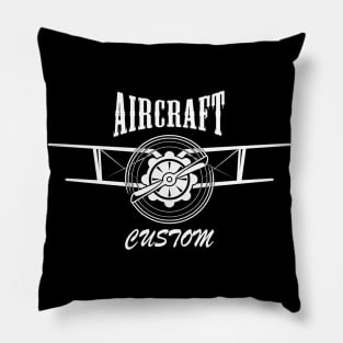 WHITE CUSTOM AIRCRAFT T-SHIRT Pillow