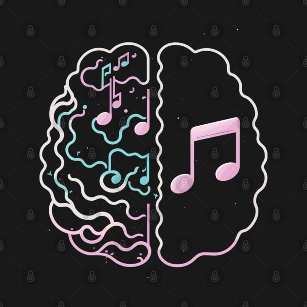 Musician Brain With Music Notes by Marvinor