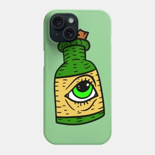 wine bottle with an eye. trippy Illuminati bottle. Phone Case