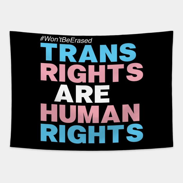 TRANS RIGHTS ARE HUMAN RIGHTS Tapestry by YellowDogTees