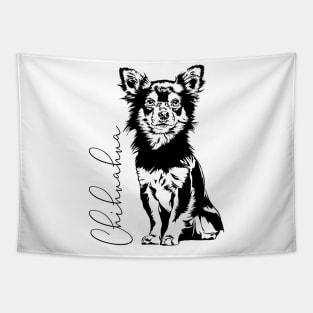 Chihuahua dog portrait Tapestry