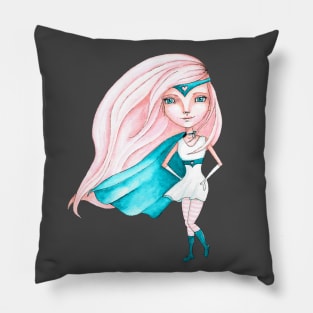 Super Gal (Peach & Green) Pillow