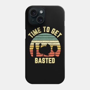 Thanksgiving Retro Turkey Wine Time To Get Basted Shirt Phone Case