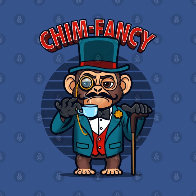 Chim-Fancy Cute Funny Fancy Tea Drinking Chimpanzee by BoggsNicolas