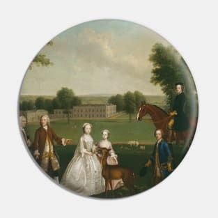 Thomas Lister and Family at Gisburne Park by Arthur Devis Pin