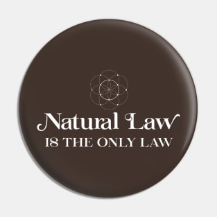 Natural Law is the Only Law Pin