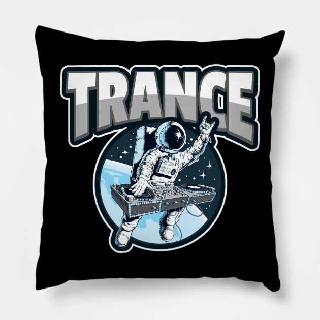 TRANCE  - trance stronaut Pillow by DISCOTHREADZ 