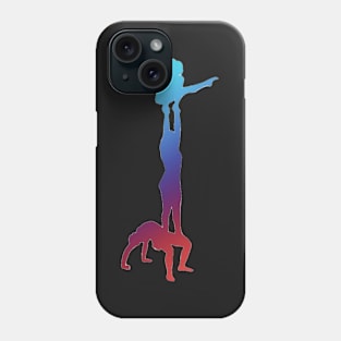 A silhouette of a women’s group Phone Case