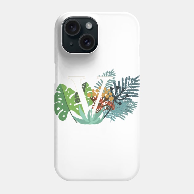 Plant Letter V Phone Case by HiPolly
