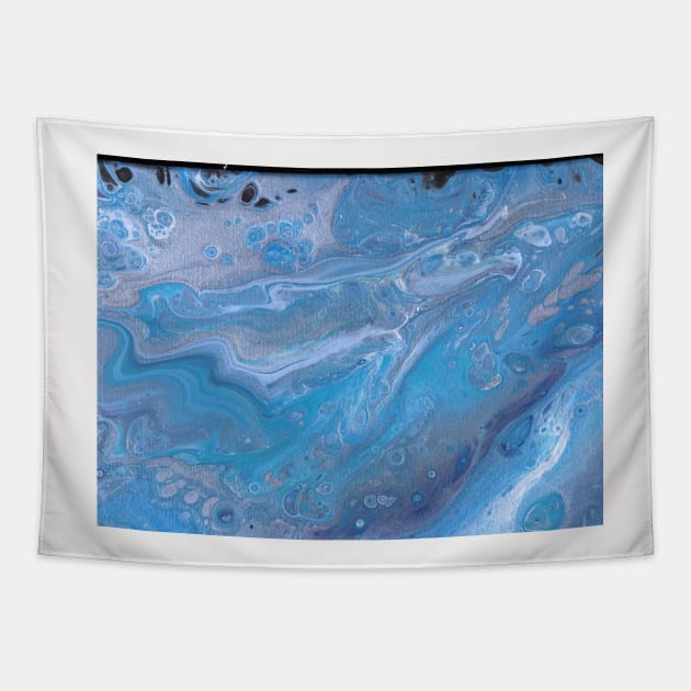 Blue Waves Tapestry by LightfootCreatives