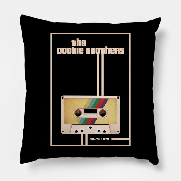 Doobie Brothers Music Retro Cassette Tape Pillow by Computer Science