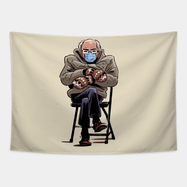 Bernie Mittens Tapestry by mikemaihack