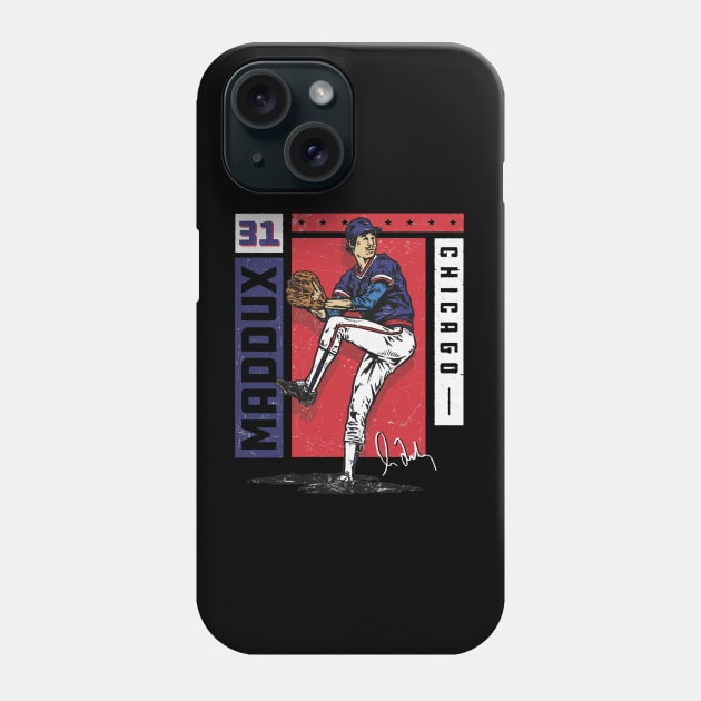 Greg Maddux Chicago Card Stat Phone Case by Jesse Gorrell