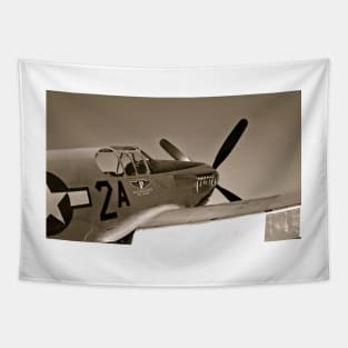 Tuskegee Airmen P51 Mustang Fighter Plane Tapestry