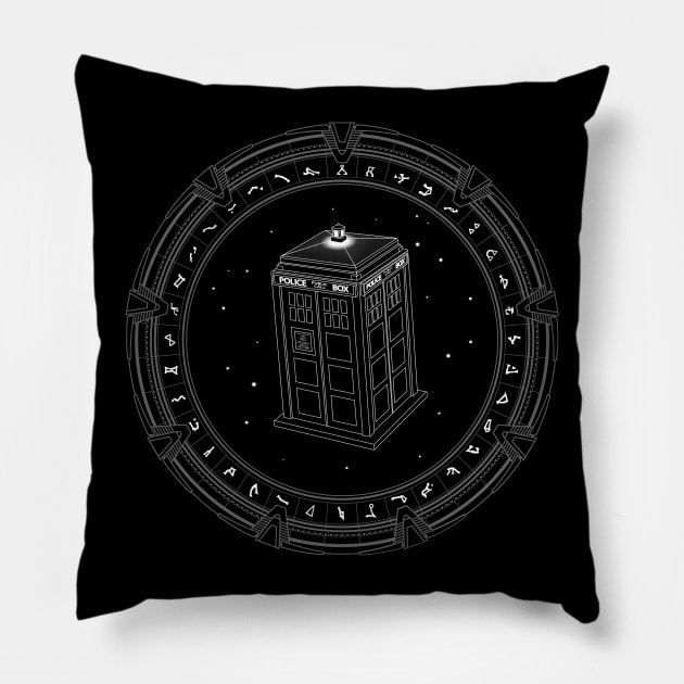 WhoGate Pillow by TeeNinja