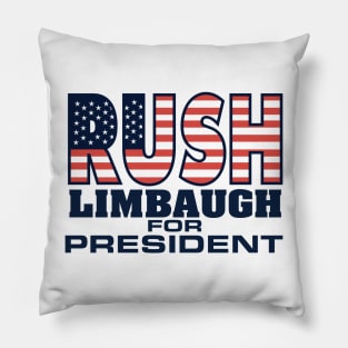 90s Vintage Rush Limbaugh For President Pillow