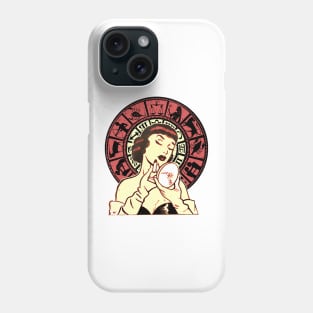 Zodiac Horoscope woman putting on lipstick Phone Case