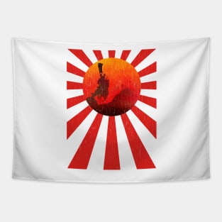 Samurai Rising Sun Flag (vintage look) Tapestry