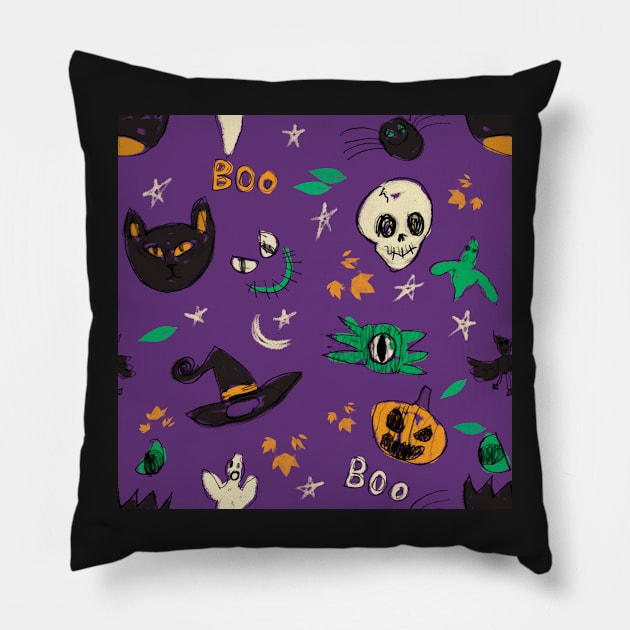 Halloween with Kyra Pillow by PatriciaLupien