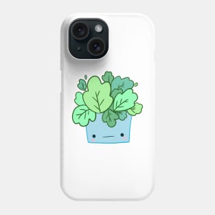 Cute blue plant cartoon Phone Case