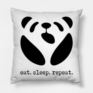 Panda: Eat. Sleep. Repeat. Pillow