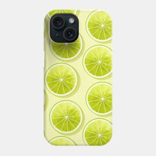 Lime Slices on Yellow Phone Case