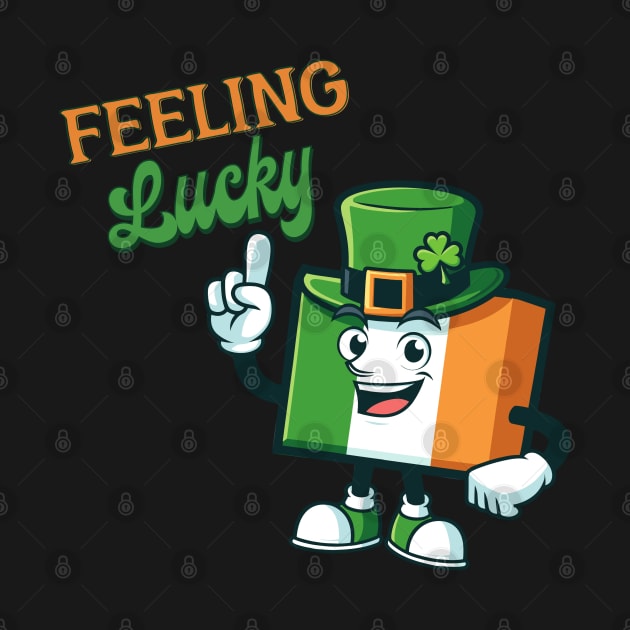 Feeling Lucky - Funny Saint Patrick's Day - Retro St Patrick's Day - St Paddy's Day by Stylish Dzign