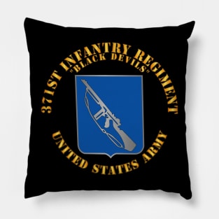 371st Infantry Regiment - DUI (V1) - Black Devils Pillow