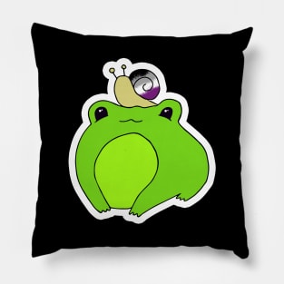 Asexual Pride frog Pillow