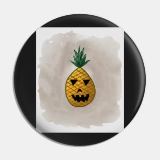 Watercolor Pineapple Jack-O’-Lantern Pin