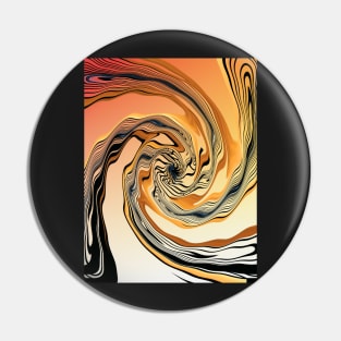 Amber Flow Abstract Pin