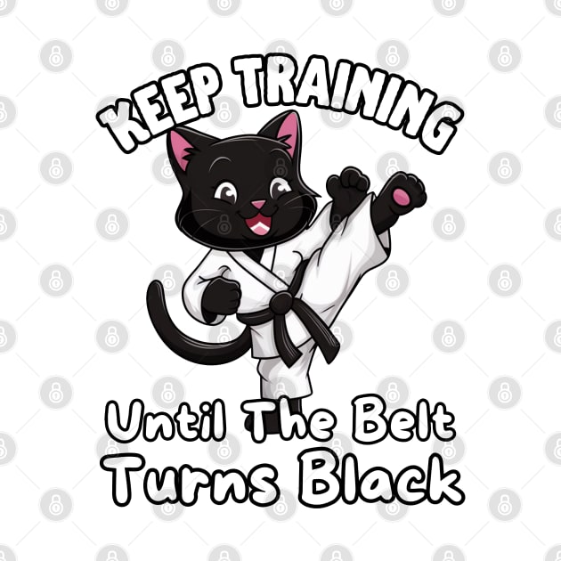 Black Cat Karate Black Belt by Estrella Design