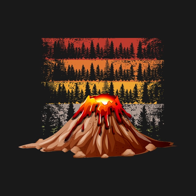 Volcano geology nature illustration motif by Realfashion