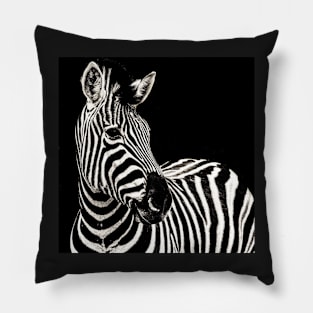 Zebra : Monochromatic | Black and White Series Pillow