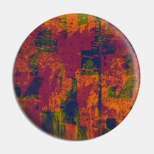 Orange Pattern art with grunge textures Pin