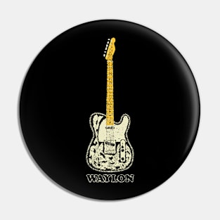 Waylon Jennings Guitar Pin