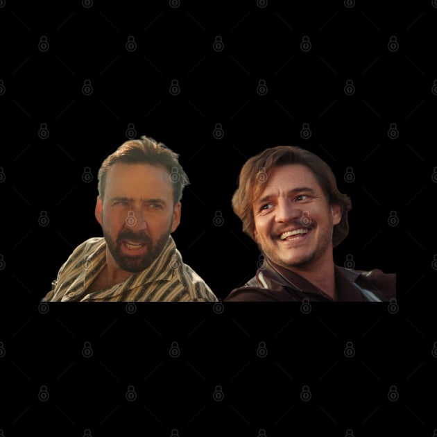 Nicolas cage and Pedro Pascal double T-shirt by chicledechoclo