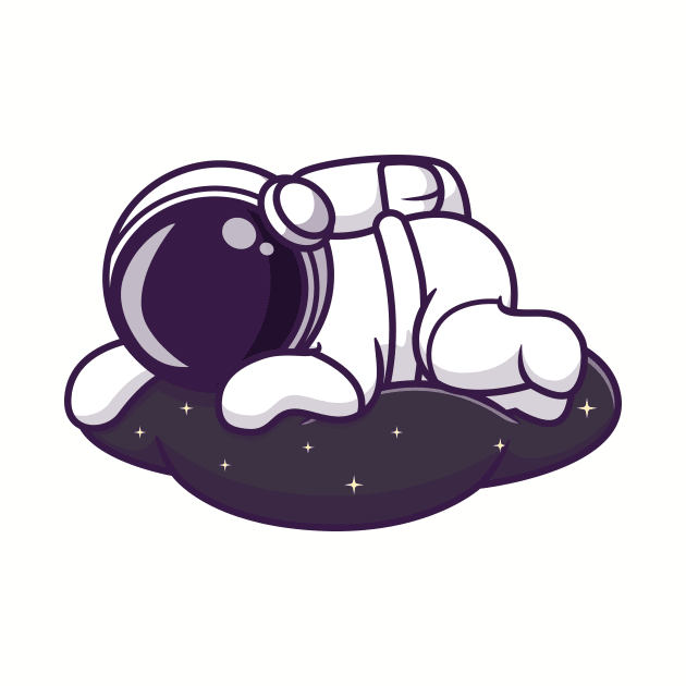 Cute Astronaut Sleeping On Space Cloud by Catalyst Labs