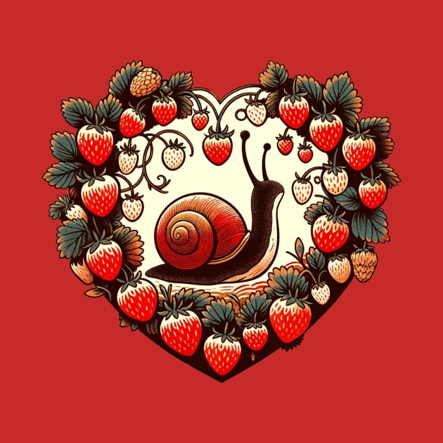 Strawberry Snail by bubbsnugg