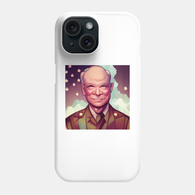 Dwight D. Eisenhower | President of the United States | Comics style Phone Case by Classical