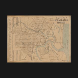 Vintage Map of Wilmington DE (1898) T-Shirt