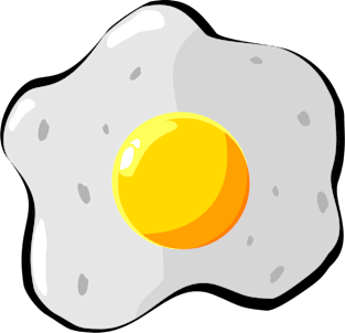 Fried Egg Illustration Magnet