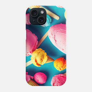 Colorful Ice Cream background. Phone Case