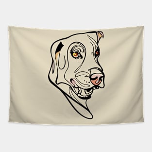 Dog retro lineart Tapestry
