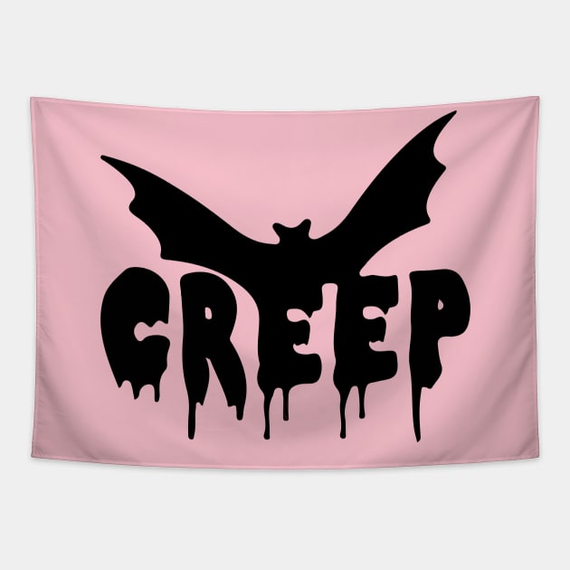 Creep Bat Gothic Aesthetic Grunge Vampiric Punk Halloween Tapestry by Prolifictees